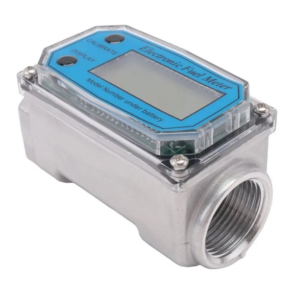 A93Z Digital Turbine Flow Meter LCD Display NPT Counter FNPT Thread Gas Oil Fuel Flowmeter
