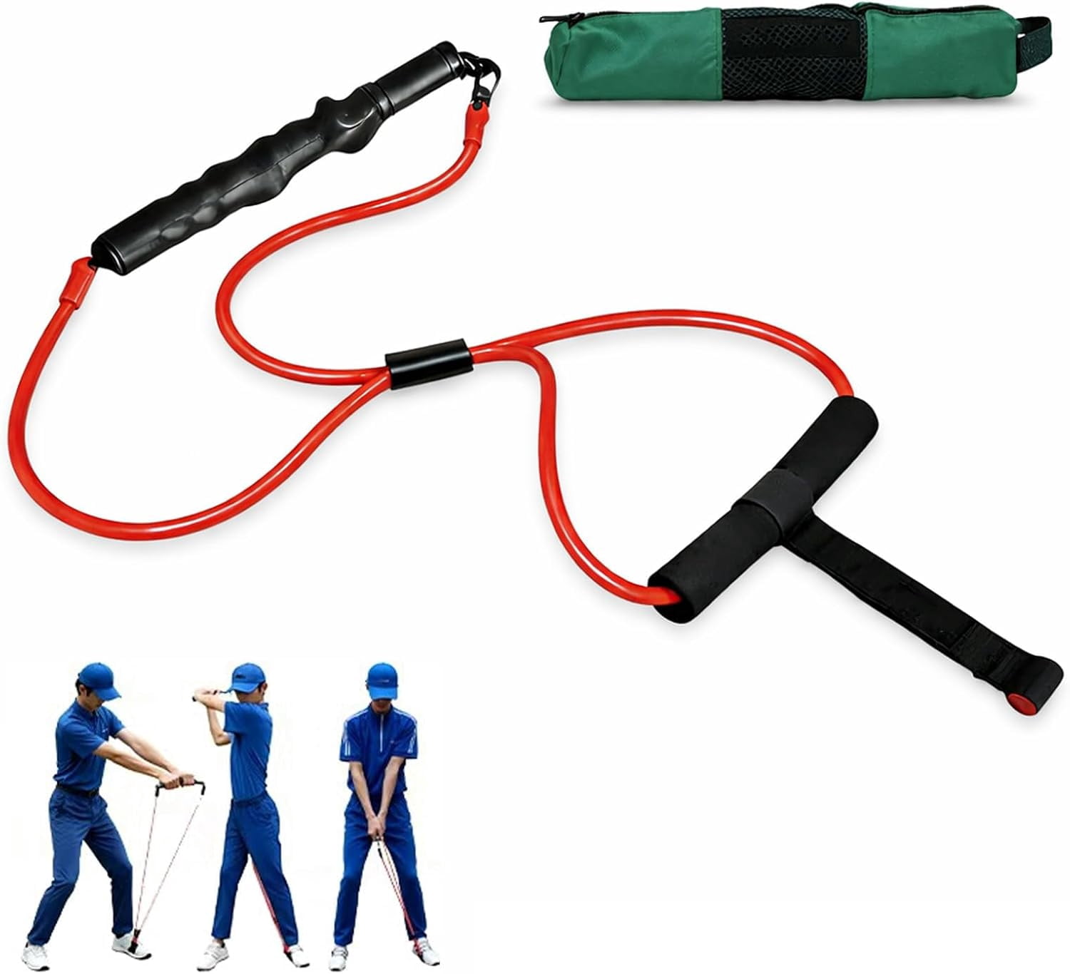 A99 Golf Men & Women Exercise Resistance Bands Comfort Handles Great for Workouts Physical Therapy Yoga Exercise Bands Pull up Bands, Red