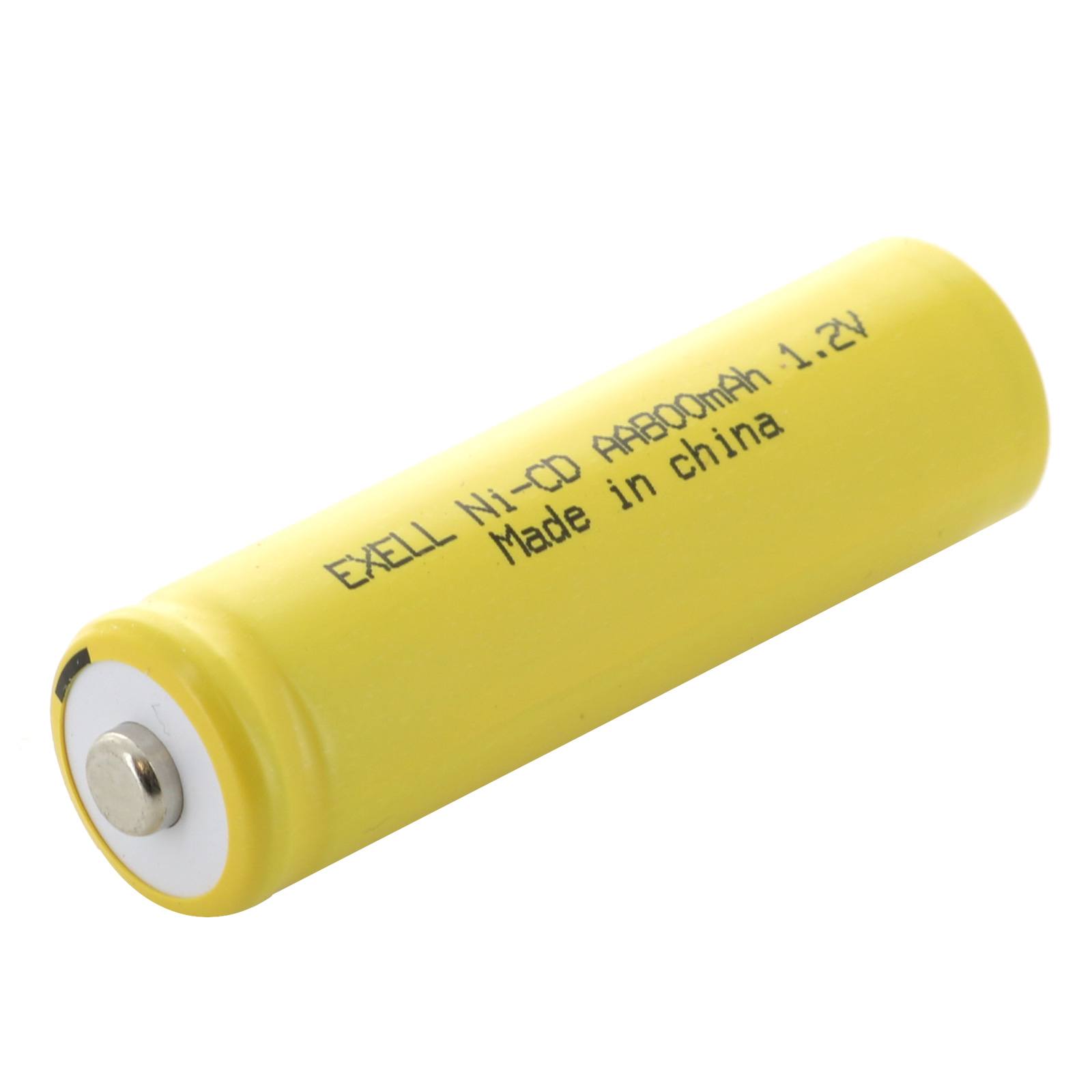 Exell AA 1.2V 800mAh NiCd Rechargeable Battery With Solder Tabs - EBC-307-1