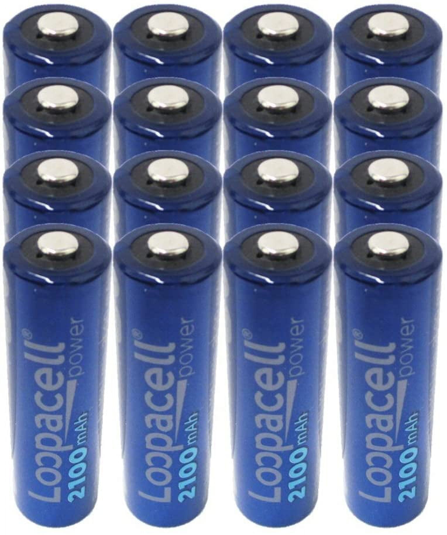 AA 2100mAh Rechargeable Precharged Ni-MH 1.2V Loopacell Batteries X 16