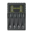 thumbnail image 1 of AA/AAA Battery Charger 4 Slots USB Type-C 5V 2A Quick Charging Rechargeable Lithium Battery Charger With LED Display, 1 of 14