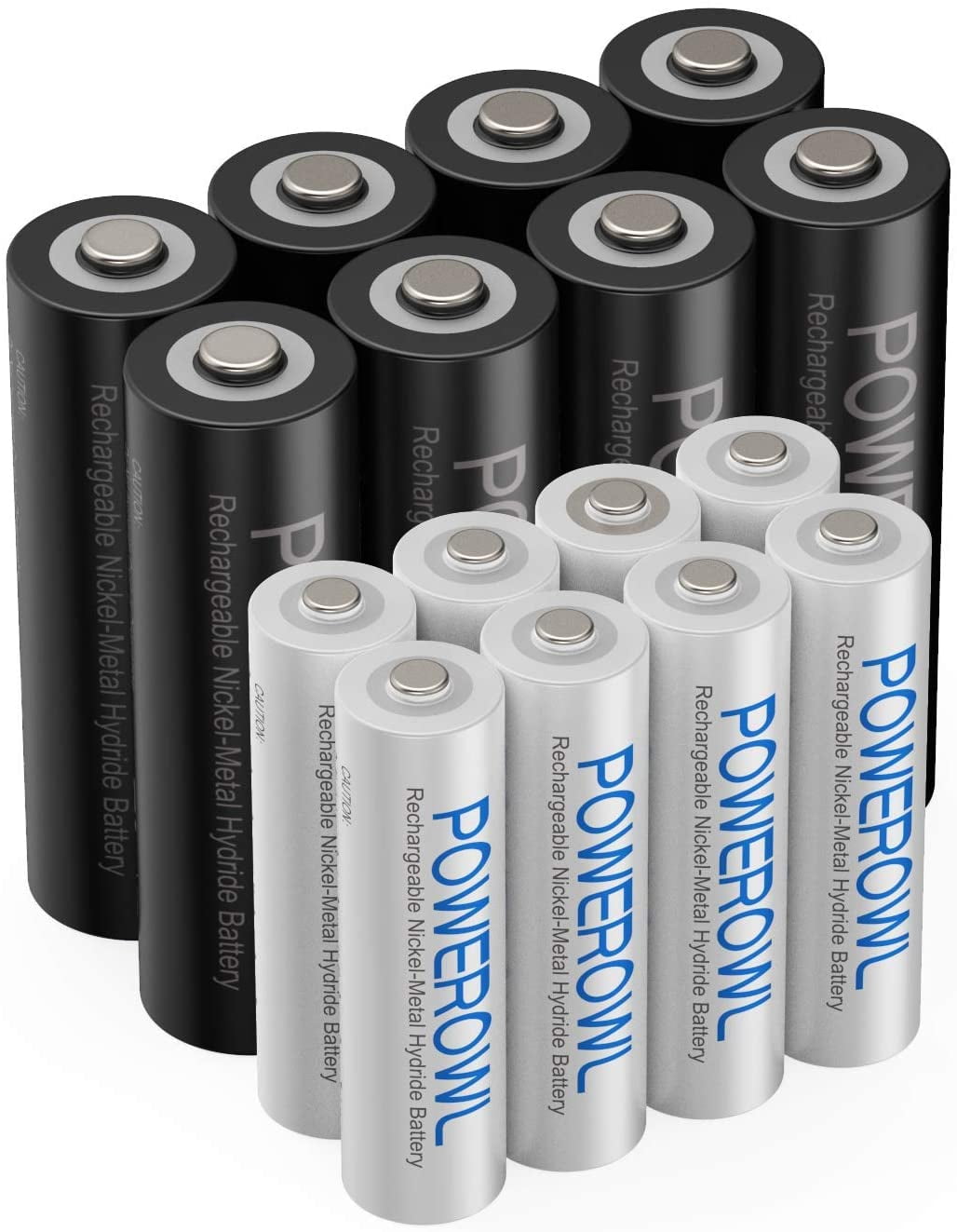 AA AAA Rechargeable Batteries, Pre-Charged High Capacity 2800mAh & 1000mAh 1.2V NiMH Battery Low Self Discharge, Pack of 16