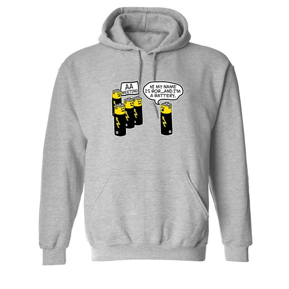AA Battery Meeting Sarcastic Novelty Gift Idea Adult Humor Funny Men's Hoodies