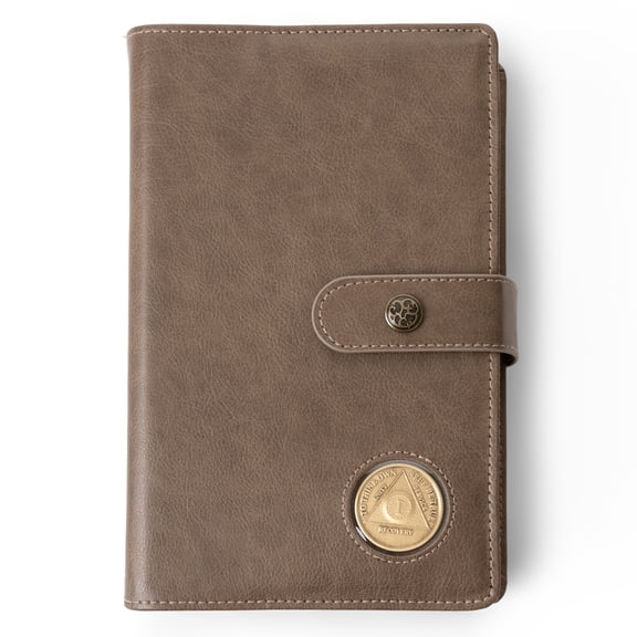 AA Big Book Cover & 12 Steps and 12 Traditions Book Set Cover, Alcoholics Anonymous Gifts, Fits 2 Hardcover AA Books, AA Coin Holder