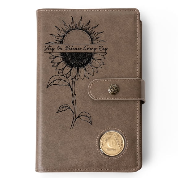 Custom Design AA Big Book & 12 Steps and 12 Traditions Book Set Cover, Alcoholics Anonymous Gifts, Fits 2 Hardcover AA Books, AA Coin Holder