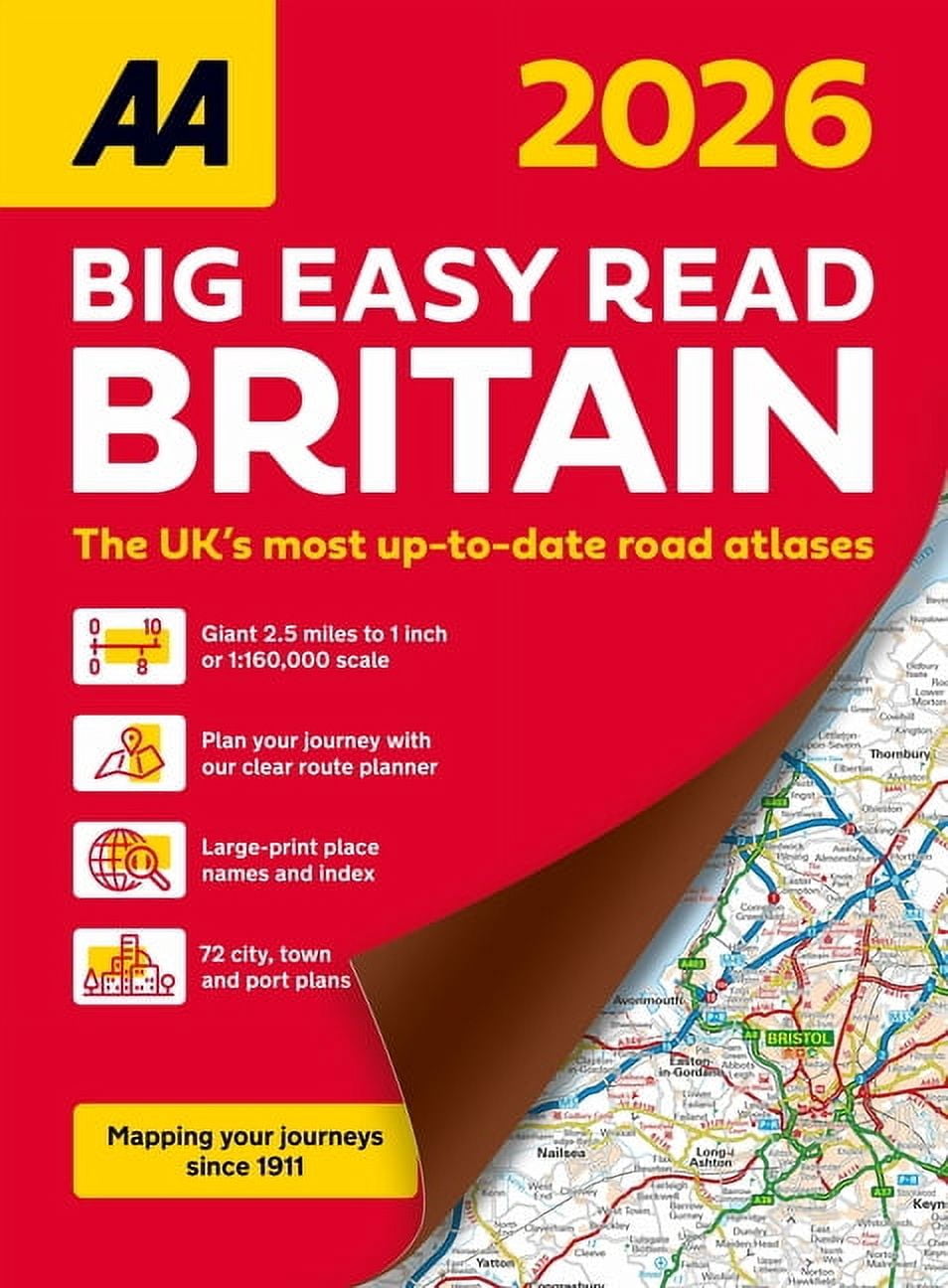 AA Big Easy Read Atlas Britain 2026 Paperback, (Paperback) - Walmart.com