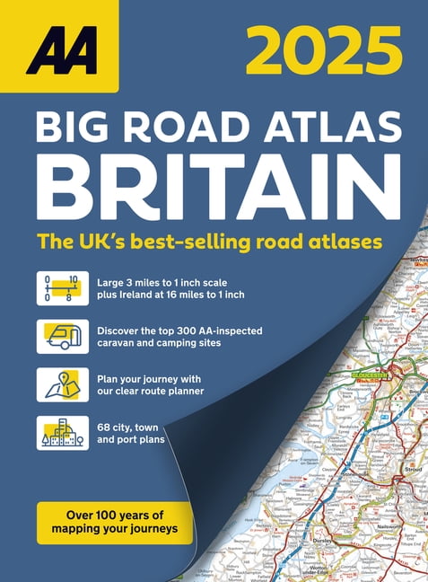 AA Big Road Atlas Britain 2025 Spiral, (Paperback)