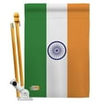 thumbnail image 1 of AA-CY-HS-140108-IP-BO-D-US18-AG 28 x 40 in. India Flags of the World Nationality Impressions Decorative Vertical Double Sided House Flag Set & Pole Bracket Hardware Flag Set, 1 of 1