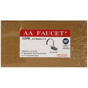 aa faucet 4" wall mount no lead faucet with 6" swivel gooseneck spout nsf