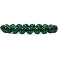 thumbnail image 1 of AA Grade Green Agate Gemstones Healing Power Crystal Elastic Stretch Beaded Bracelet 7" Unisex,10mm Beads, 1 of 4