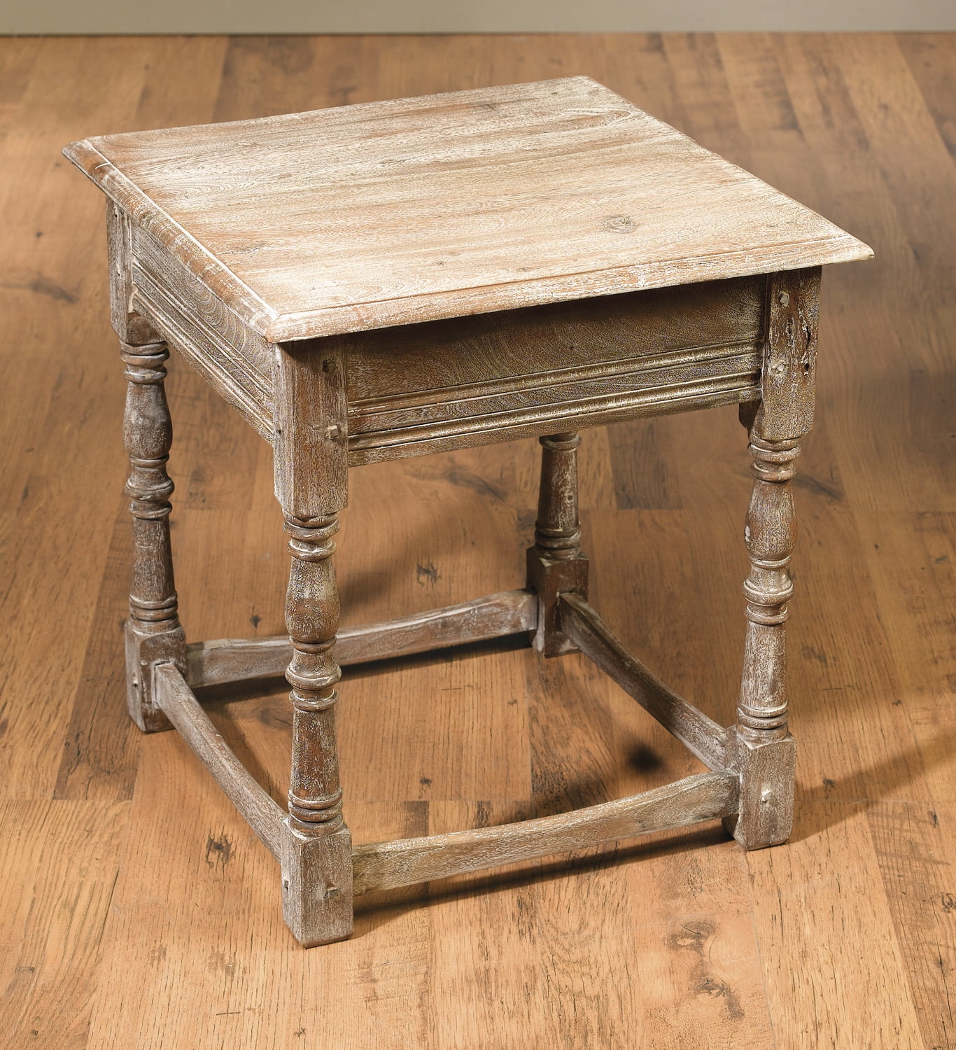 Cambridge Rustic Mango Wood End Table with Storage Drawer