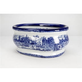 AA Importing AAI Oval Porcelain Planter/Cachepot, Italian Design