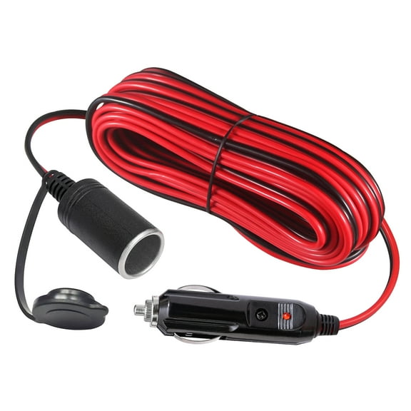 AA Products 16.4 Ft Cigarette Lighter Extension Cord DC 12V to 24V Max 15A 16AWG wire Compatiable with AA Products Power Inverter