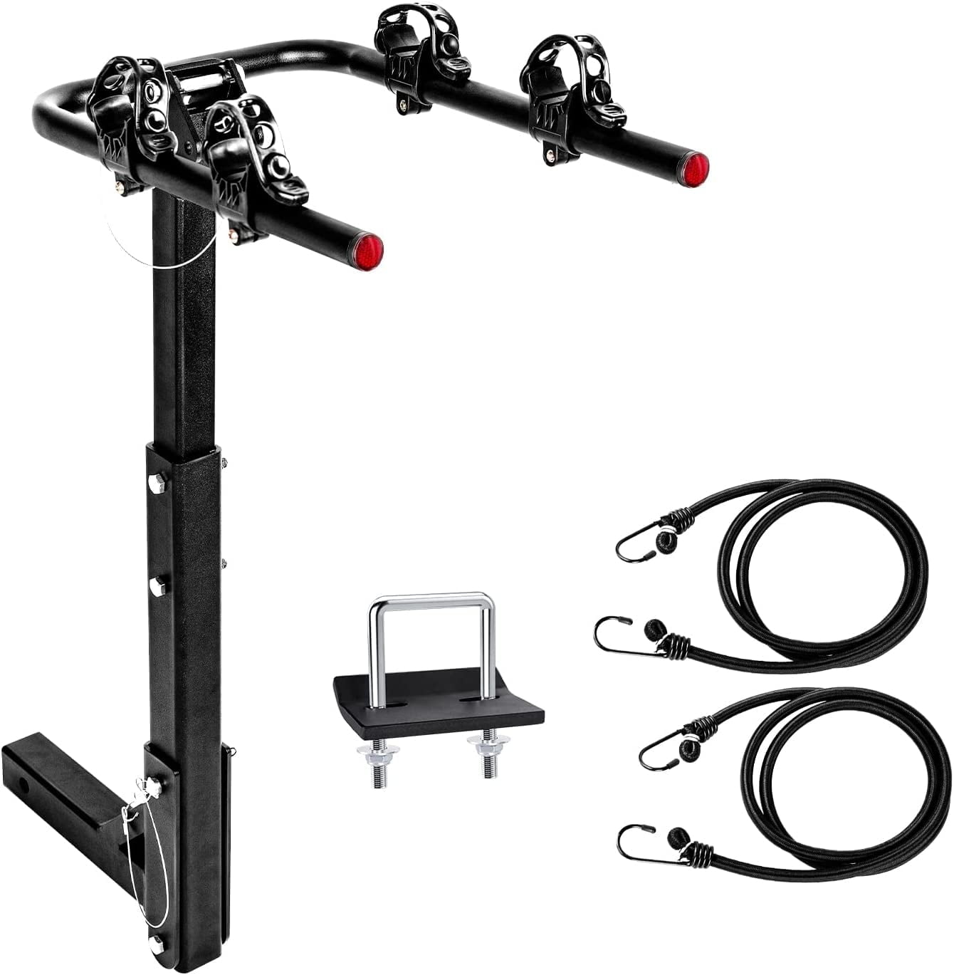 Heavy Duty Black Steel Folding Hitch Mount Bike Rack