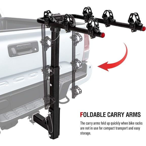AA Products 3 Bike Rack Platform Hitch Mount Rack Foldable Bicycle Rack for Cars, Trucks, SUV's and Minivans, Fits 2'' Hitch Receiver$$Sport & Recreation Other