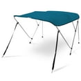 thumbnail image 1 of AA Products 3 Bow Bimini Top Cover Sun Shade Boat Canopy Waterproof Includes Storage Boot with Aluminum Frame, 46" Height with Rear Support Poles, 6'L x 46" H x 54"-60" W, Dark Green, 1 of 7