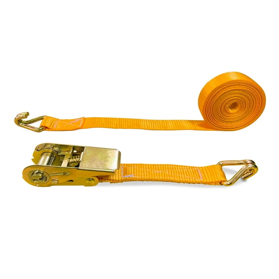 AA Products Heavy Duty Ratcheting Tie-Down Straps with Double J-Hooks (RS-501) - 5 Meter/16.40 Feet - 1 Ton Capacity