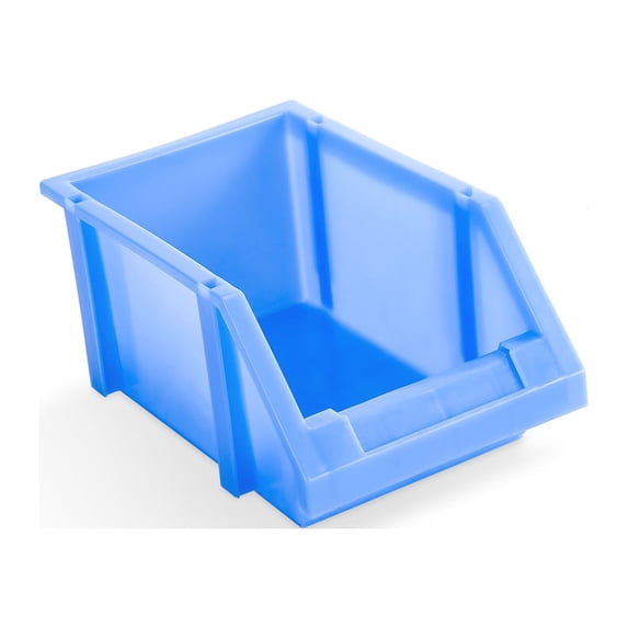 AA Products Inc. P-SH-6PB Plastic Storage Stacking Bin for SH-4604(42" W * 46" H) Shelf Unit Shelf Accessories, 10-Inch by 6.2-Inch by 4.5-Inch, Blue, Case of 6