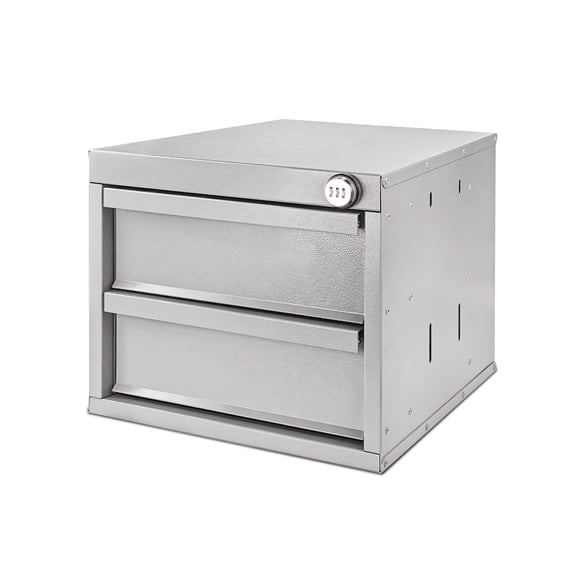 AA Products Model DW-1650 2 Tiers Drawer Cabinet with Password Lock Designed for Tools Room, Utility Room, Workplace, Carriage, Garage. 15.75W x 12.5H x 15.6D - Sold Individually