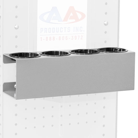P-SH-Spray Can Holder 4 Bottle Spray Holder Rack Wall-Mounted Racks, Steel Aerosol Can Rack(Silver)