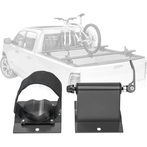 AA Products Universal Bicycle Rear Wheel Holder for Trucks SUV Quick-Release Alloy Fork Rear Wheel Rack Mount for 1 Bike - Cross Bars not Included