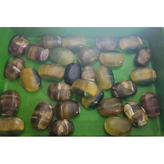 AA+ Quality Rainbow Fluorite Palm Stone - 50-60mm Size Crystal Healing Stone