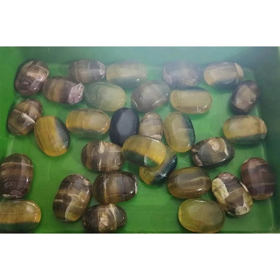 AA+ Quality Rainbow Fluorite Palm Stone - 50-60mm Size Crystal Healing Stone