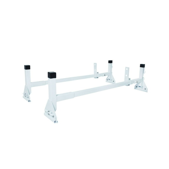 AA-Racks Aluminum Universal Fullsize Van Two Bar Rain Gutter Roof Racks (AX27-WHT)
