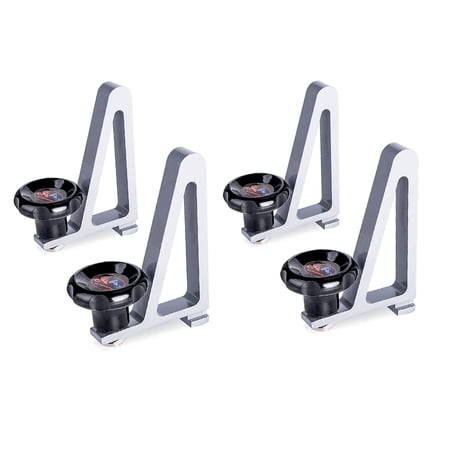 AA-Racks Aluminum Van Roof Ladder Rack and Truck Ladder Rack Ladder Stopper Set of 4 - Silver(P-LH(4)-01-SLV)