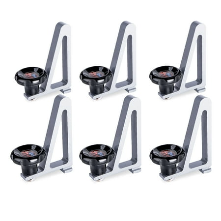 AA-Racks Aluminum Van Roof Ladder Rack and Truck Ladder Rack Ladder Stopper Set of 6 - Silver(P-LH(6)-01-SLV)