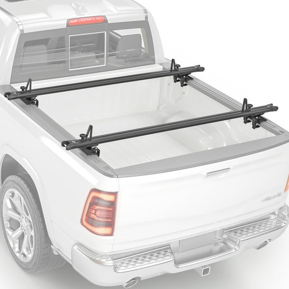 AA-Racks Model APX2503 83" Full-Size Low Profile Heavy Duty Aluminum Truck Bed Rack for Trucks and Trailers with Open Rails (300lb On Road Capacity)
