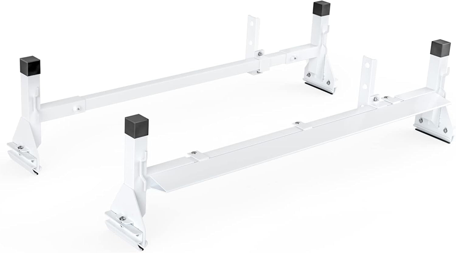 AA-Racks Model AX27 Aluminum Rain-Gutter Van Roof Racks Square 2 Bar ...