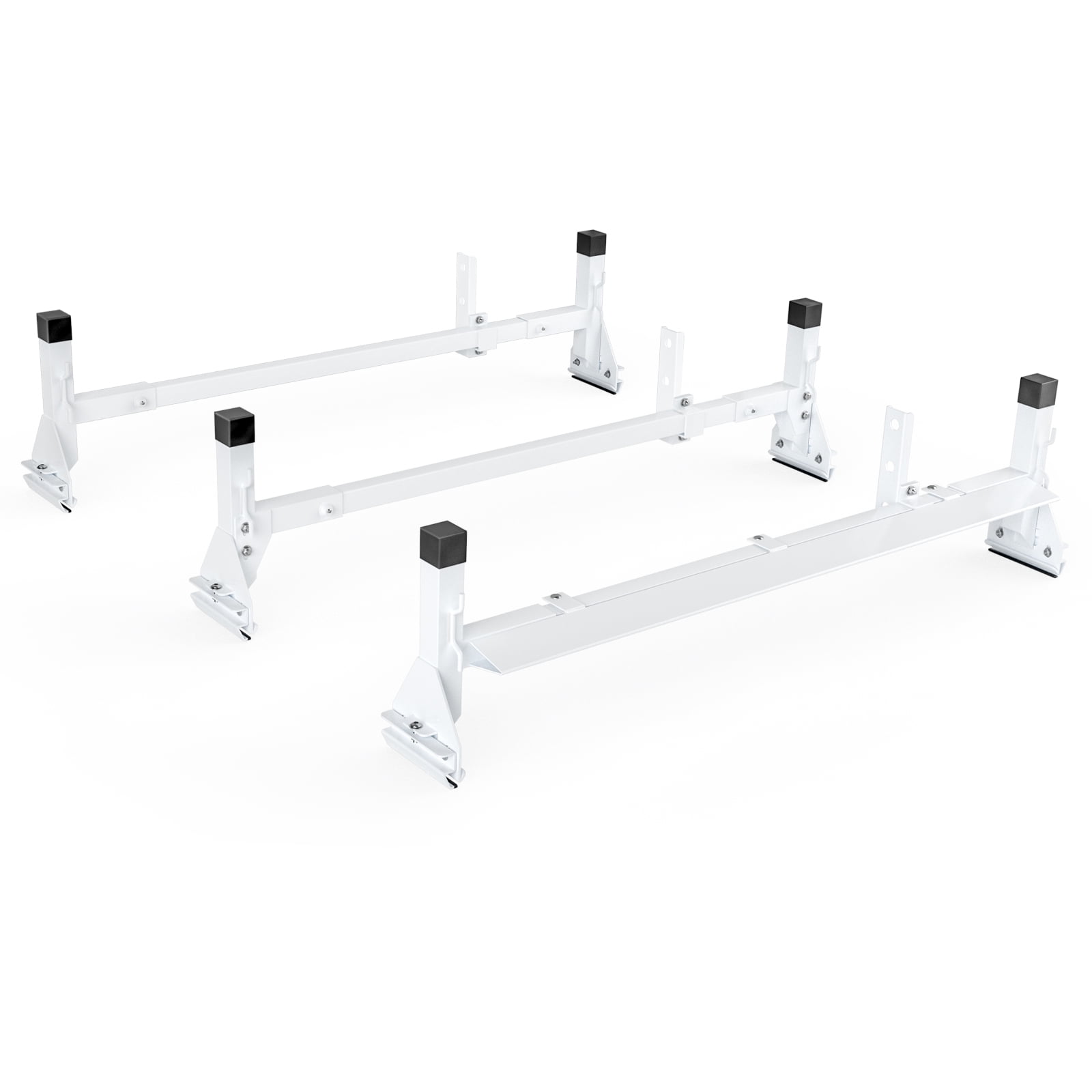 AA-Racks Model AX27 Aluminum Rain-Gutter Van Roof Racks Square 3 Bar ...