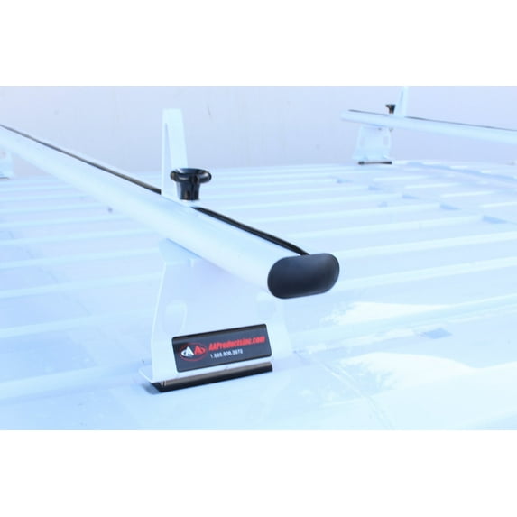 AA-Racks Model AX302-PR Aluminum 2 Bar (72") Van Roof Rack System With Ladder Stopper Black, Fits: RAM ProMaster 2013-On (AX302-72(2)-BLK-PR)