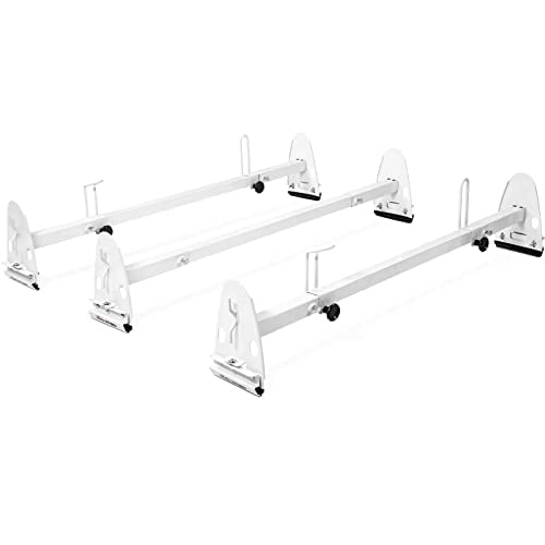 AA-Racks Model X27 Rain-Gutter Van Roof Racks Square 3 Bar Set with ...