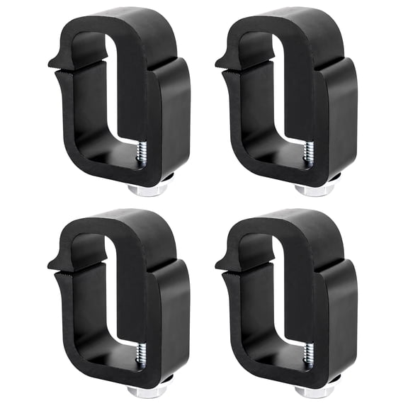 AA-Racks P-AC-03 Clamp for Truck Cap, Camper Shell, Topper for a short bed pickup truck (Set of 4),Black (P-AC(4)-03-BLK)
