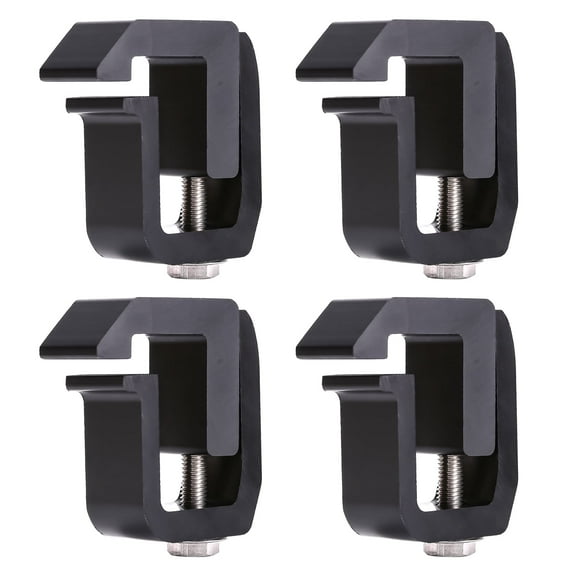 AA-Racks P-AC-08 Truck Cap/Camper Shell Mounting Clamp fit Chevrolet Silverado S-10 Colorado/GMC Sierra Sonoma Canyon, Dodge Ram, Ford F-150, Set of 4 - Black(P-AC(4)-08-BLK)