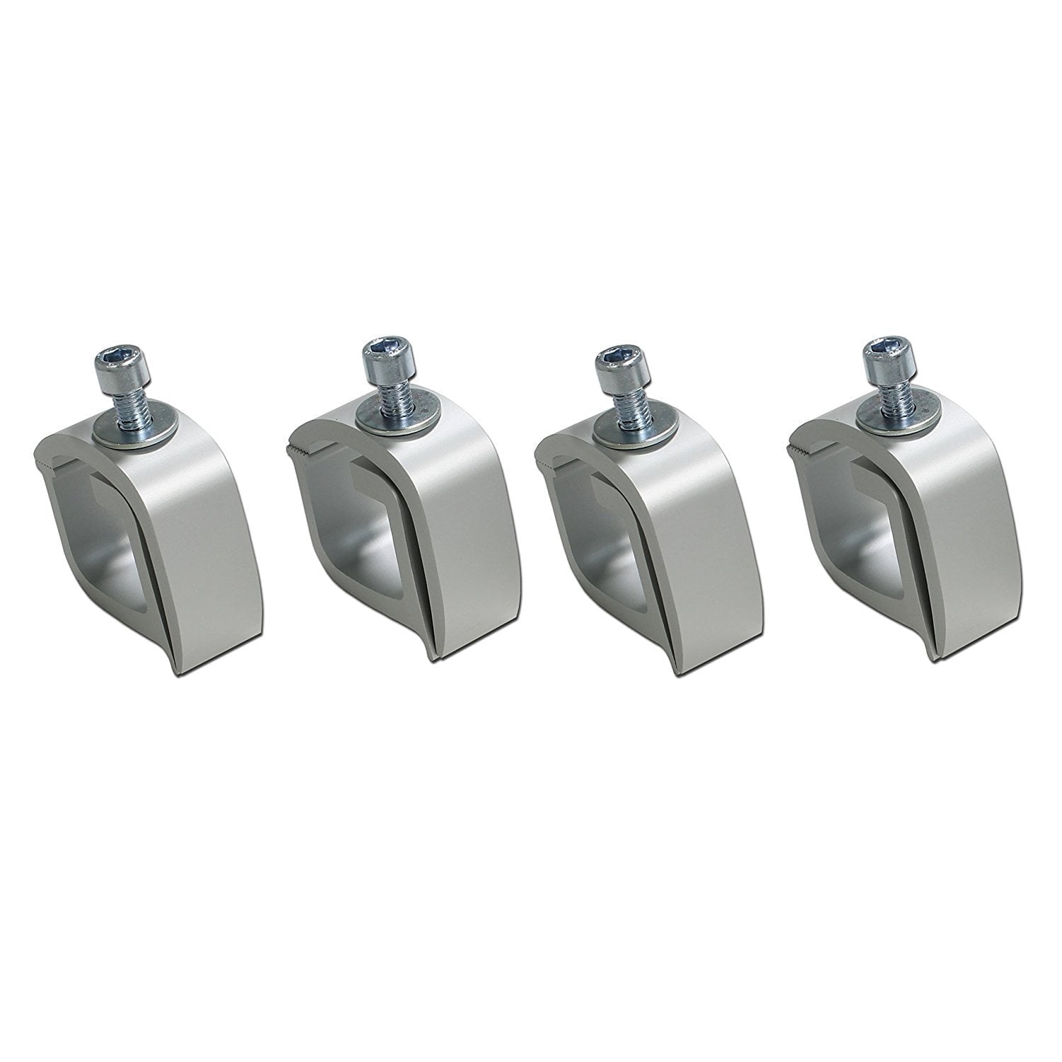 AA-Racks Set of 4 Aluminum C-clamps For Non-Drilling Truck Rack & Camper Shell Installation-Silver (P-AC(4)-01-SLV)