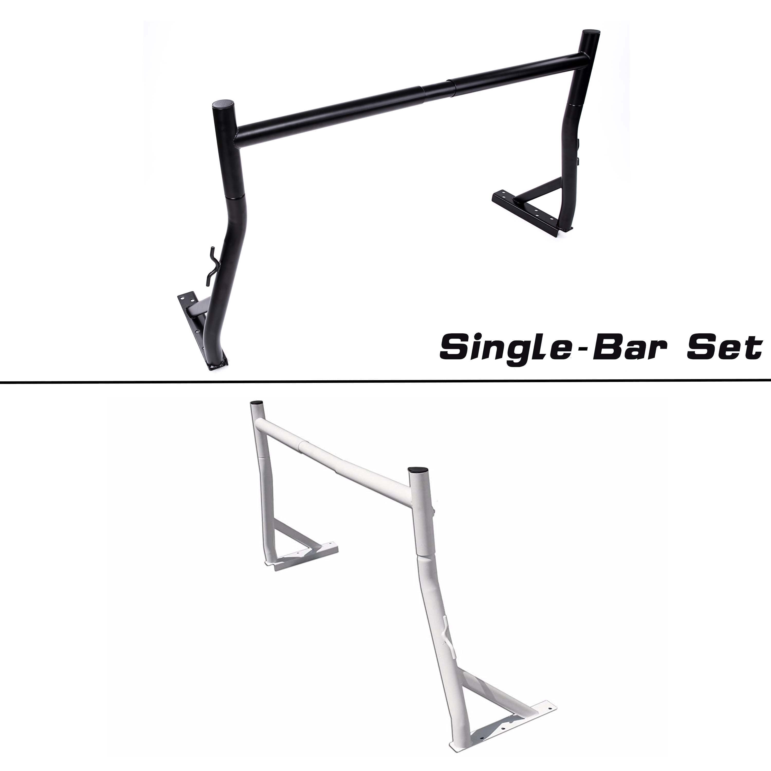 AA-Racks Universal Single Bar Pickup Truck Utility Ladder Rack - Black ...