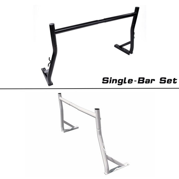 AA-Racks Universal Single Bar Pickup Truck Utility Ladder Rack - Black (X35-A-BLK)