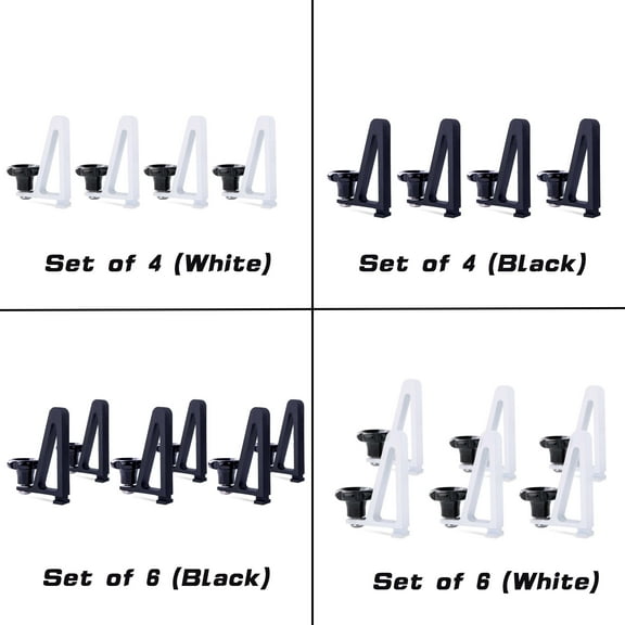 AA-Racks Van Roof Ladder Rack and Truck Ladder Rack Ladder Stopper (Set of 4) - Black (P-LH(4)-01-BLK)