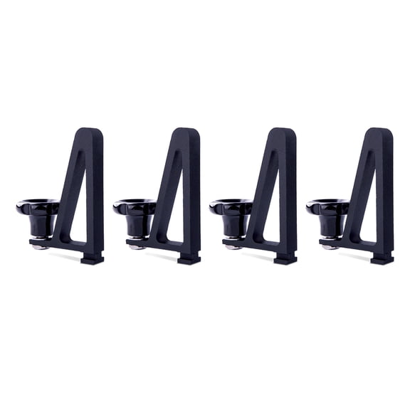 AA-Racks Van Roof Ladder Rack and Truck Ladder Rack Ladder Stopper (Set of 4) - Black