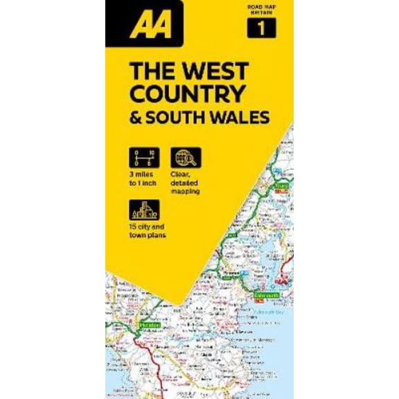 AA Road Map The West Country & South Wales (Paperback) AA Road Map Britain Series