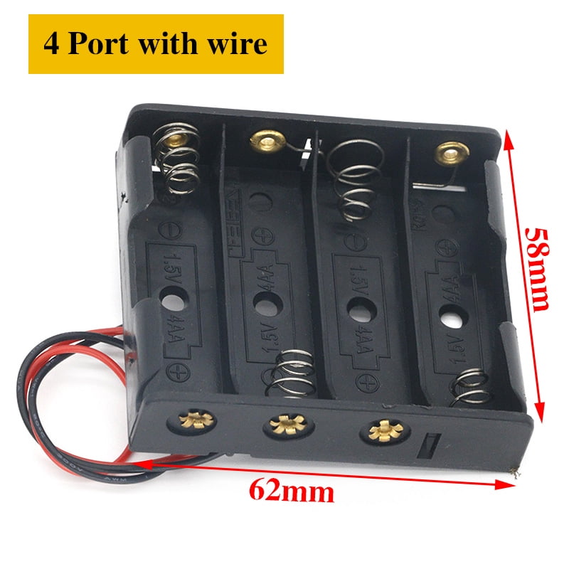 AA Size Power Battery Storage Case Box Holder Leads With 1 2 3 4 6