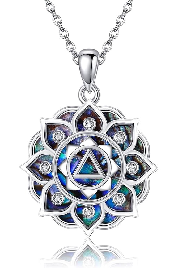 AA Sobriety Gifts Sterling Silver S925 AA Pendant Lotus Necklace AA Jewelry Sober Gifts For Women Female Alcoholics Anonymous Gift