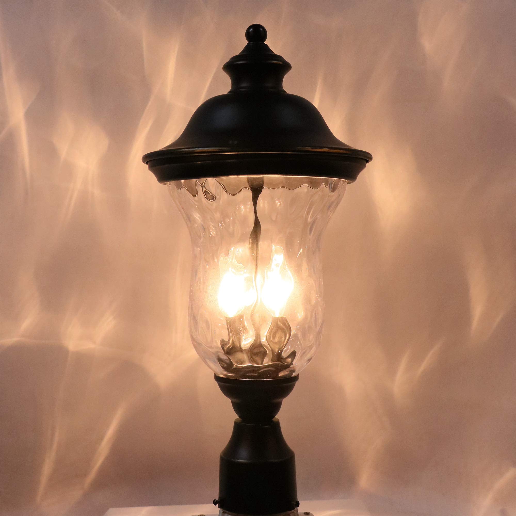 AA Warehousing EL180707-MP Outdoor Post Lights, Imperial Black