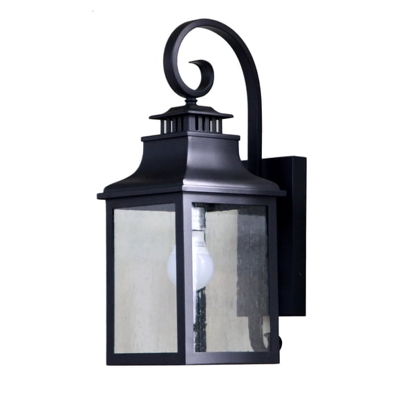 AA Warehousing Morgan 1 Light Exterior Wall Lamp in Black Finish