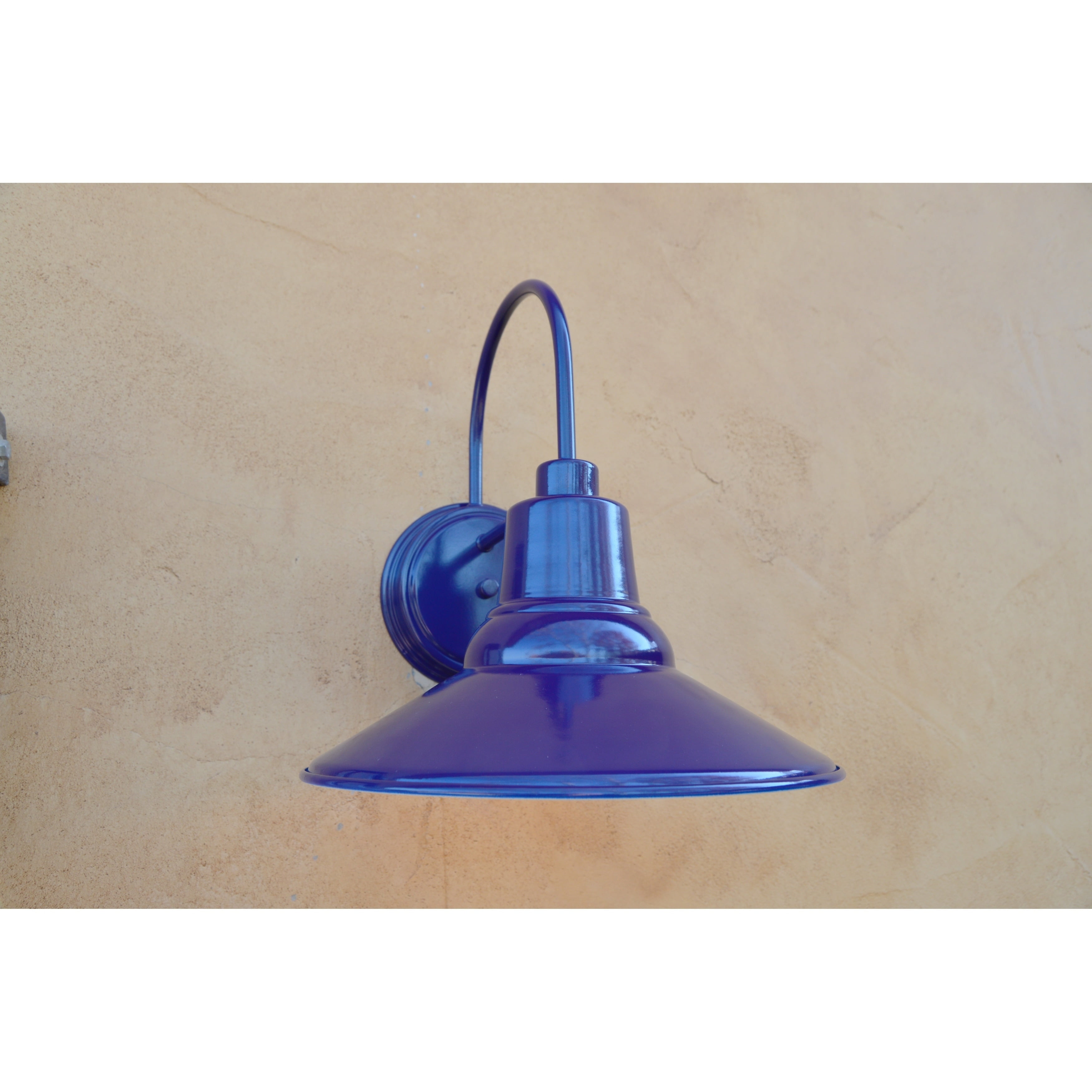 Shelby Blue Metal Dimmable Exterior Wall Light