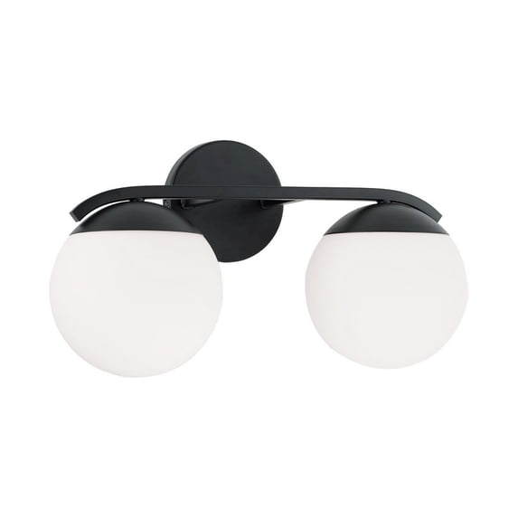 AA1032MB Austin Allen Oliver - 2 Light Bath Vanity-9.5 Inches Tall and 17 Inches Wide-Matte Black Finish