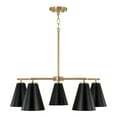 thumbnail image 1 of AA1040RK Austin Allen Charlie - 5 Light Chandelier In Modern Style-8.25 Inches Tall and 28 Inches Wide-Matte Brass/Black Finish, 1 of 6
